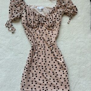 Top shot Polka Dot Puff Sleeve Dress